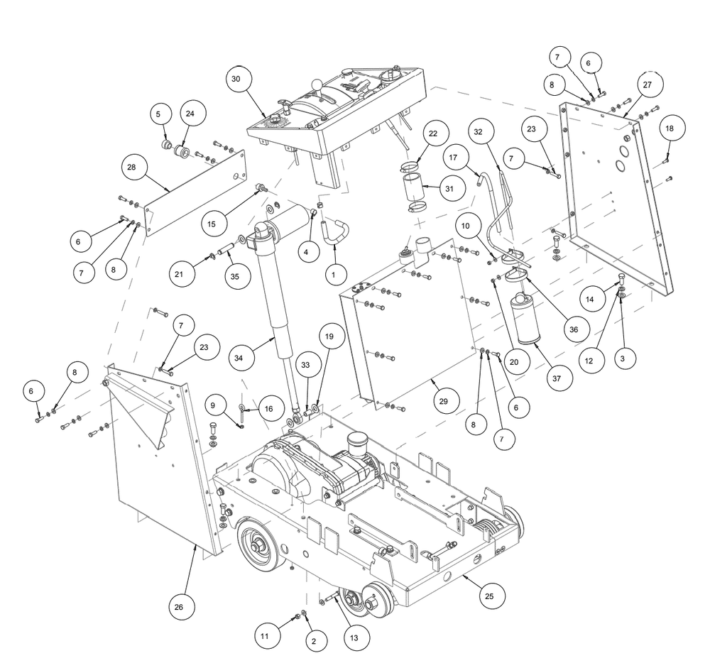 Section 01 Diagram and Parts List for MK-3026K 166449-26 MK Diamond Concrete Saw